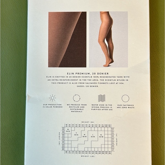 NWT Anthropologie SWEDISH STOCKINGS Elin 20-Denier Tights Size Medium - Picture 7 of 8